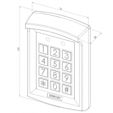 Clavier à code 1010 utilisateurs 2 relais