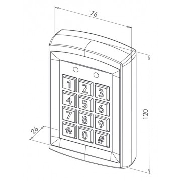 Lecteur de proximité 13.56MHz + clavier Large