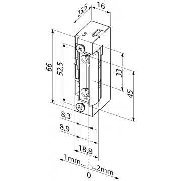 Gâche électrique à émission 10-24V - 05E