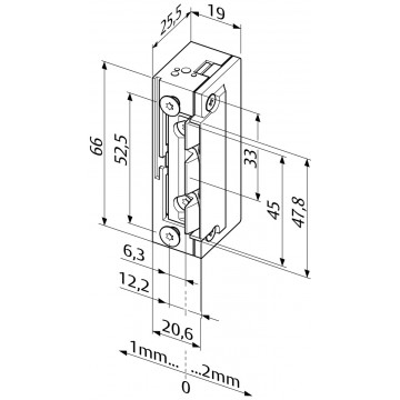 Gâche électrique 10-24V - Porte coupe feu