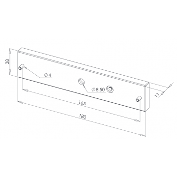 Ventouse électromagnétique applique 300 daN 12-24V