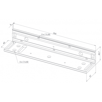 Equerre L ajustable pour série EF550