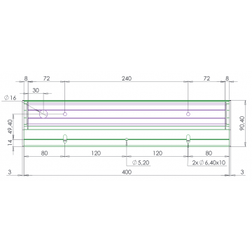 Bandeau CPREG2N 400 mm AS 300 daN 12/24V DC + CTC