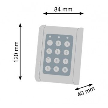 Lecteur de proximité 2 à 7 cm combiné avec clavier
