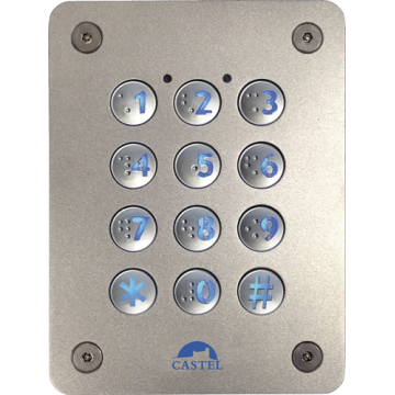 Clavier Wiegand clavier braille encastré en acier