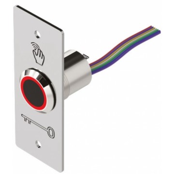 Bouton poussoir infrarouge encastré en inox - E