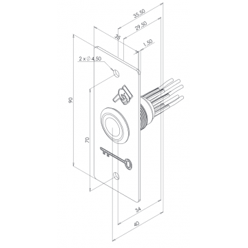 Bouton poussoir INOX 19 mm bleu NO+NC + PBP19_3