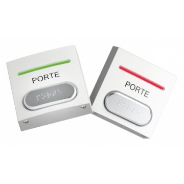 Bouton poussoir ABS NO+NC + LEDs rouge et verte
