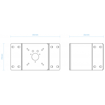 Corner mount bracket