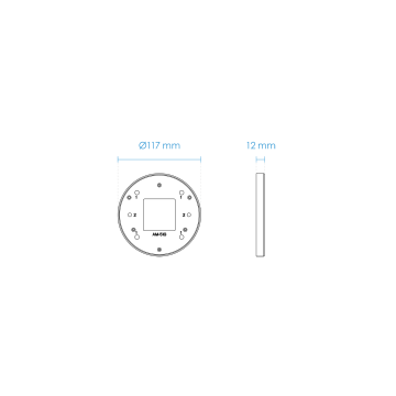 Adapting Plate for 3.5\" Electrical Octagon Box, Si