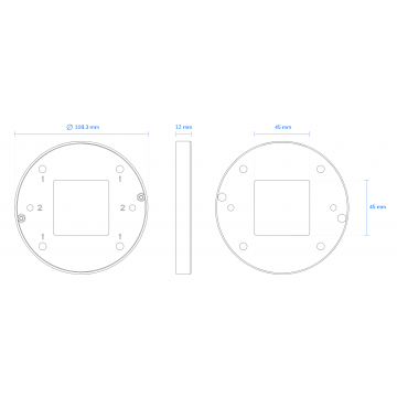 Adapting Plate 4 Electrical Octagon Box