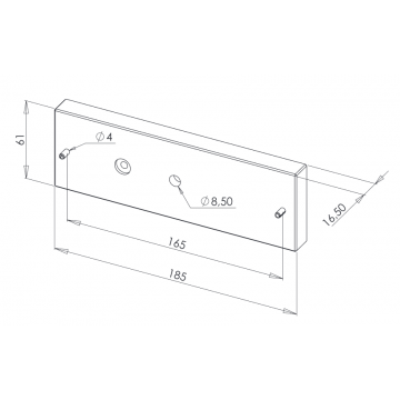 Ventouse électromagnétique applique 500 daN 12-24V