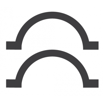 Bride de fixation sur poteau ø50mm